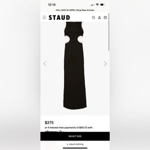 STAUD Black Maxi Dress